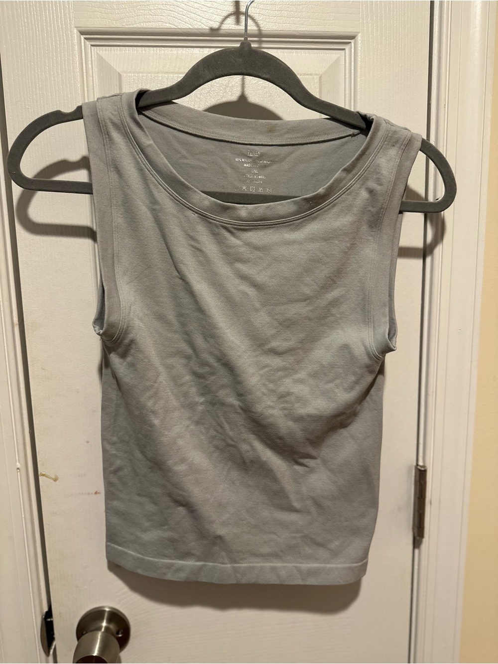 Zenana Outfitters Sleeveless Crewneck Tank Top - Light Gray